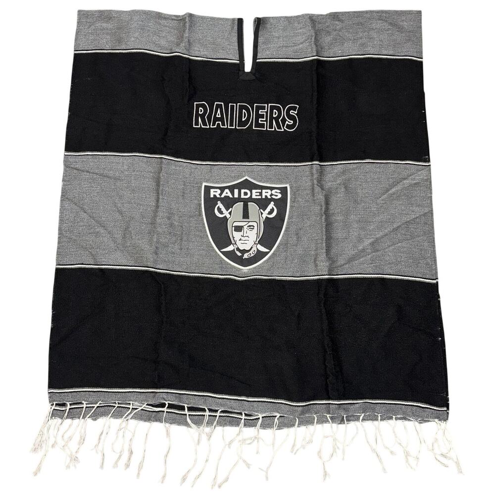 RAIDERS PONCHO + BADASSES BOOK BUNDLE JOHN MADDEN OAKLAND RAIDERS NFL HISTORY